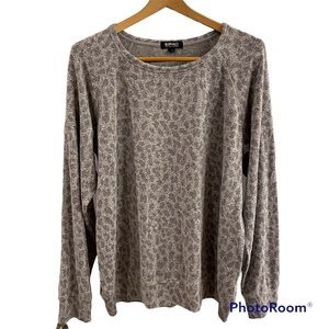 Buffalo David Bitton Leopard Crewneck Sweatshirt Sweater - L